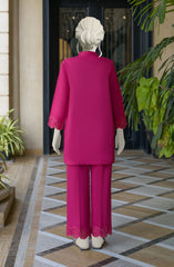 EMBROIDERED CAMBRIC STITCHED 2 PIECE