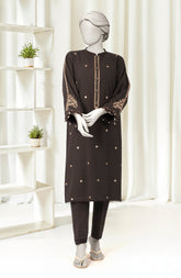 EMBROIDERED CROSS HATCH 2PCS UNSTITCHED