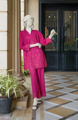 EMBROIDERED CAMBRIC STITCHED 2 PIECE