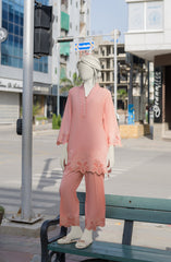 EMBROIDERED CAMBRIC STITCHED 2 PIECE