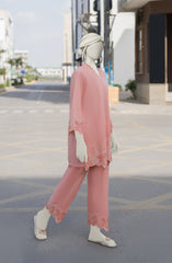 EMBROIDERED CAMBRIC STITCHED 2 PIECE