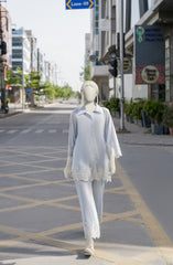 EMBROIDERED CAMBRIC STITCHED 2 PIECE