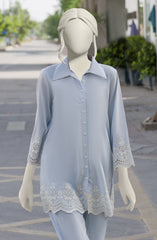 EMBROIDERED CAMBRIC STITCHED 2 PIECE