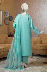 EMBROIDERED CAMBRIC STITCHED 3 PIECE