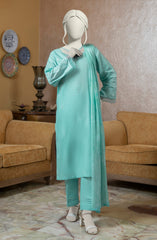 EMBROIDERED CAMBRIC STITCHED 3 PIECE