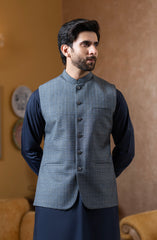 CHARCOAL BLENDED WAISTCOAT