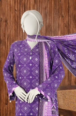 PRINTED TWILL VISCOSE 3PCS UNSTITCHED