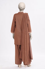EMBROIDERED CAMBRIC STITCHED 3 PIECE