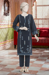 EMBROIDERED KHADDAR STITCHED 2 PIECE
