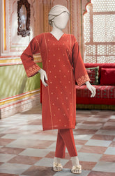 EMBROIDERED KHADDAR STITCHED 2 PIECE