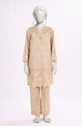 EMBROIDERED PRINTED CAMBRIC STITCHED 2 PIECE