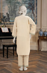 EMBROIDERED CROSS HATCH STITCHED 2 PIECE