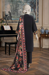 EMBROIDERED CROSS HATCH STITCHED 3 PIECE