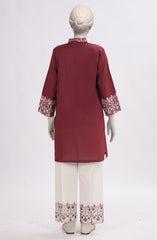 EMBROIDERED CAMBRIC STITCHED 2 PIECE