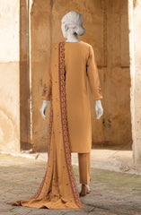 EMBROIDERED KHADDAR STITCHED 3 PIECE
