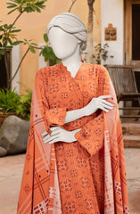 PRINTED TEXTURED VISCOSE 3PCS UNSTITCHED