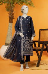 EMBROIDERED KHADDAR 3PCS UNSTITCHED