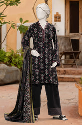 PRINTED TEXTURED VISCOSE 3PCS UNSTITCHED