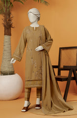 EMBROIDERED KHADDAR 3PCS UNSTITCHED