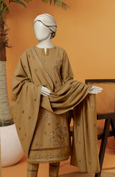 EMBROIDERED KHADDAR 3PCS UNSTITCHED