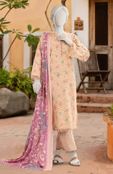 PRINTED TEXTURED VISCOSE 3PCS UNSTITCHED