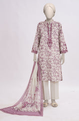 EMBROIDERED CAMBRIC STITCHED 3 PIECE
