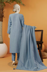EMBROIDERED KHADDAR 3PCS UNSTITCHED