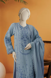 EMBROIDERED KHADDAR 3PCS UNSTITCHED