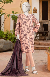 PRINTED TEXTURED VISCOSE 3PCS UNSTITCHED