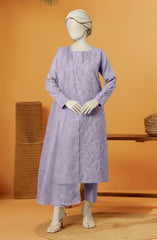 RAW SILK EMBROIDERED STITCHED 3 PIECE