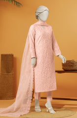 EMBROIDERED RAW SILK 3 PCS UNSTITCHED