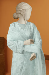 RAW SILK EMBROIDERED STITCHED 3 PIECE