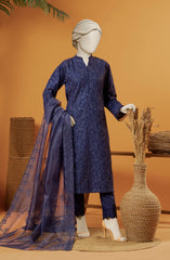 EMBROIDERED RAW SILK 3 PCS UNSTITCHED