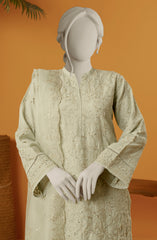 EMBROIDERED RAW SILK 3 PCS UNSTITCHED