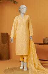 EMBROIDERED RAW SILK 3 PCS UNSTITCHED