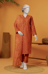 EMBROIDERED RAW SILK 3 PCS UNSTITCHED