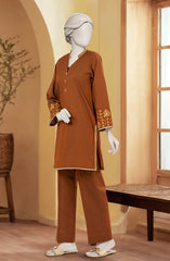 EMBROIDERED CHAMBRAY STITCHED 2 PIECE