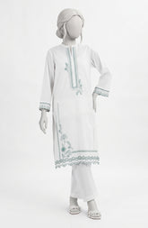 EMBROIDERED CAMBRIC STITCHED 2 PIECE