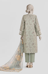 EMBROIDERED PRINTED LAWN 3PCS UNSTITCHED