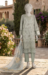 EMBROIDERED PRINTED LAWN 3PCS UNSTITCHED