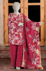 PRINTED COTTON VISCOSE 3PCS UNSTITCHED