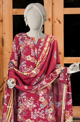 PRINTED COTTON VISCOSE 3PCS UNSTITCHED
