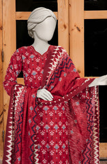 PRINTED COTTON VISCOSE 3PCS UNSTITCHED