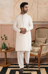 LIGHT CREAM BLENDED EMBROIDERED KAMEEZ SHALWAR