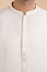 LIGHT CREAM BLENDED EMBROIDERED KAMEEZ SHALWAR