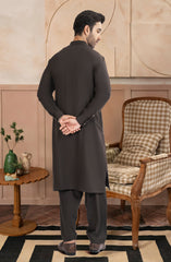 DARK-GREY BLENDED KAMEEZ SHALWAR