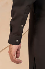 DARK-GREY BLENDED KAMEEZ SHALWAR