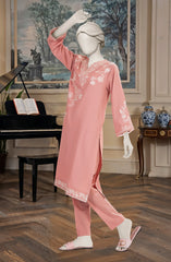 EMBROIDERED CROSS HATCH STITCHED 2 PIECE