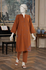 EMBROIDERED CROSS HATCH STITCHED 2 PIECE