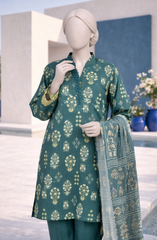 PRINTED TEXTURED LAWN 3PCS UNSTITCHED